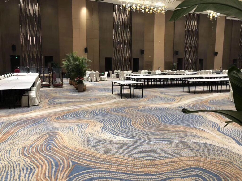 printed wall to wall carpet