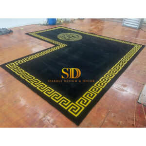 versace rug black and gold