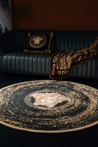 versace velvet area rug