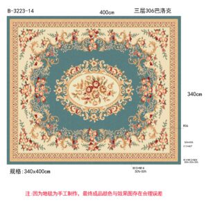 blue traditional rug