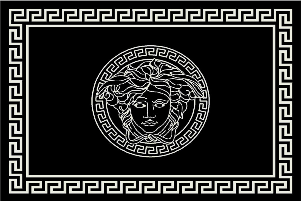 versace style wool rug