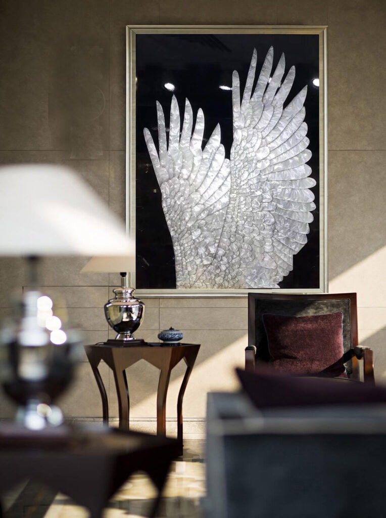 Wings painting idea glass crystal wall art
