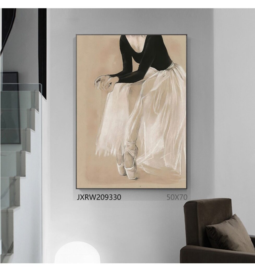 Ballet dancer human figure oil painting