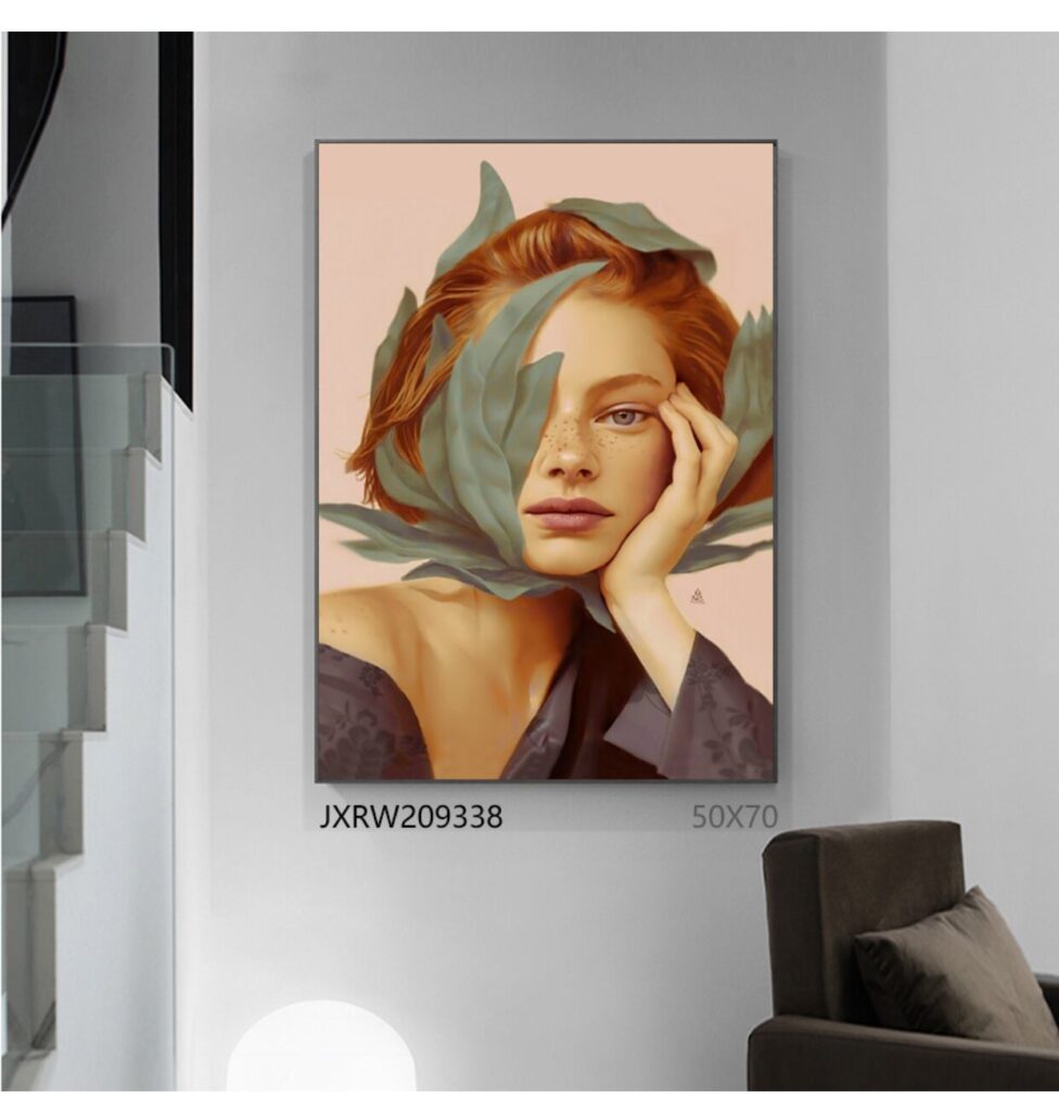 Custom made bedroom decorative figure paint