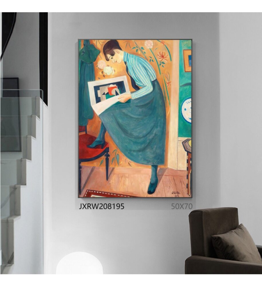 American style lady human figure oil painting 