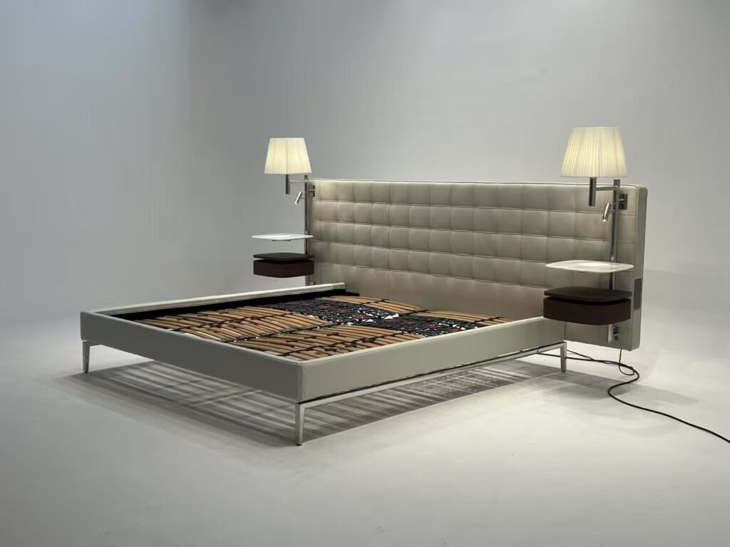leather bed frame 