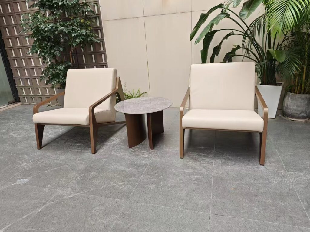 outdoor chair and table