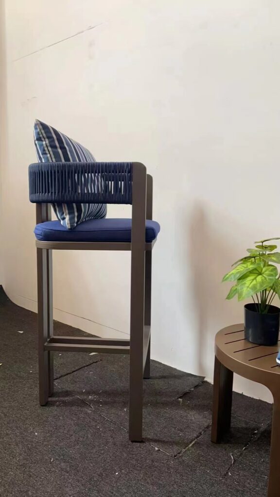outdoor bar stool and table