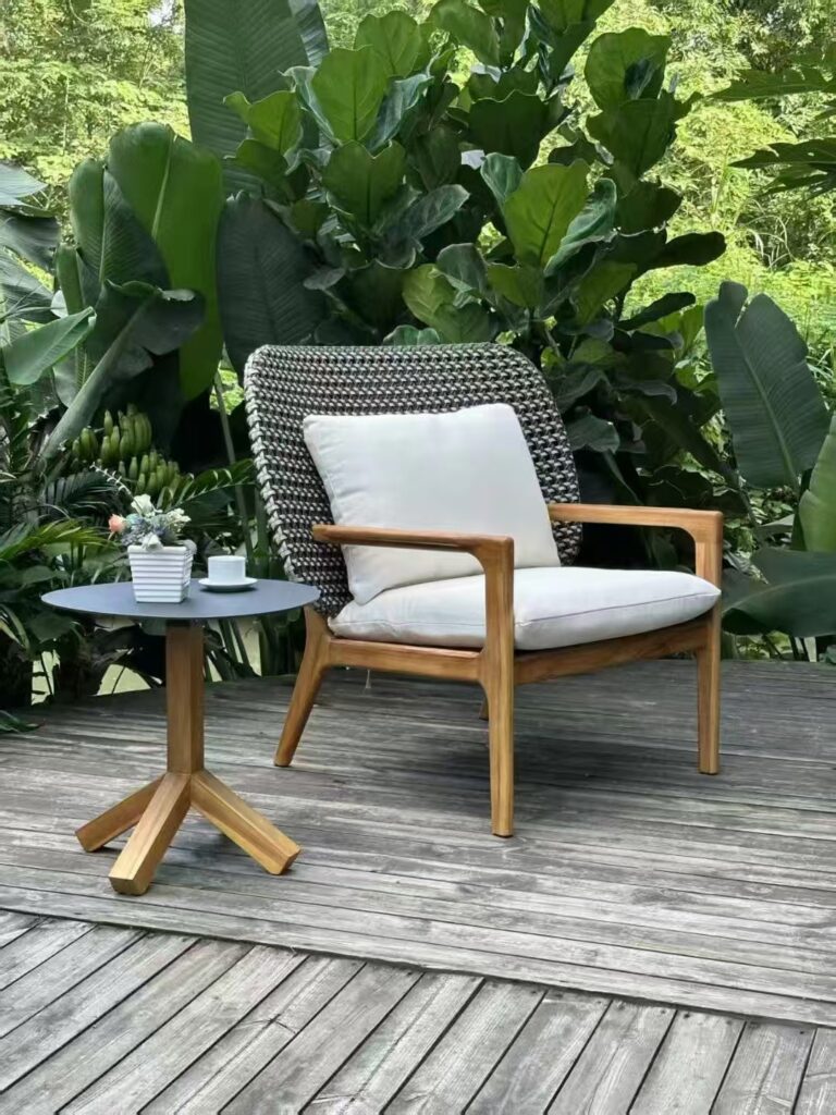 outdoor chair and table